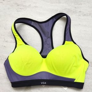 Victoria's Secret VSX NeonYellow-gray Sport Bra